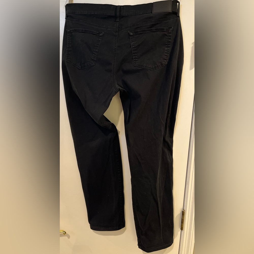 Lucky Brand Men's 121 Slim Straight Jeans 40x32 Black/Dark Wash Stretch Denim